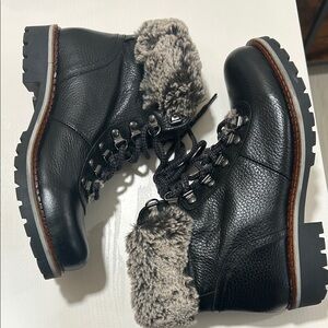 Cozy Black Fur-Lined Winter Boots